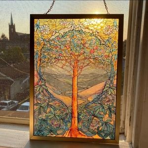 Tree of Life Stained Glass Suncatcher
